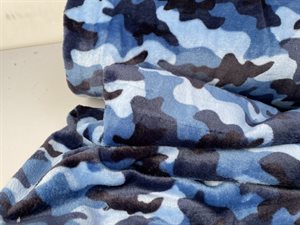 Koralfleece - ultra blød, camouflage i blålige toner